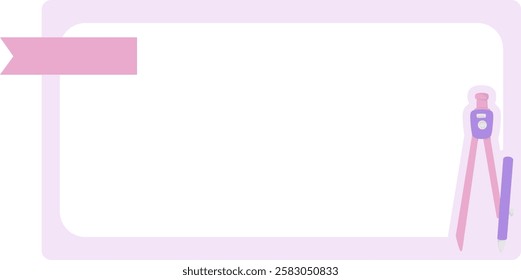 School Text Box Background Pink Cute Notepad Template