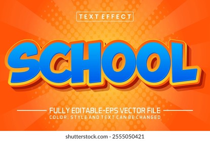 School text editable style effect