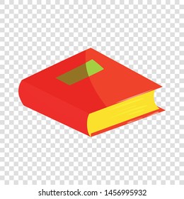 School textbook icon in cartoon style isolated on background for any web design