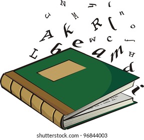 school textbook - the letters and words