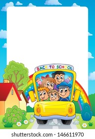 School theme frame 9 - eps10 vector illustration.