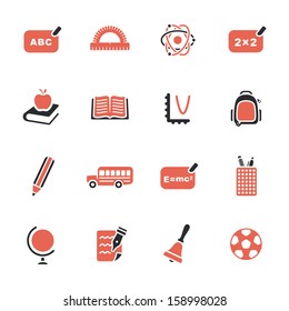 School theme icon set