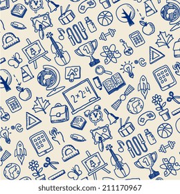 school theme icons pattern