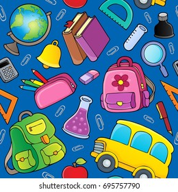 School theme seamless background 2 - eps10 vector illustration.