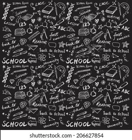 School theme seamless background