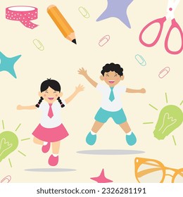 school theme vector illustration design, back to school