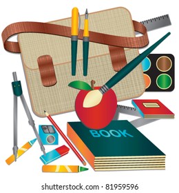 School themed vector illustration