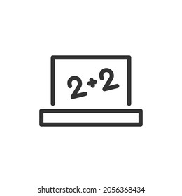 School thin line icon. Symbol in trendy outline style. Premium design for web and apps. Perfect for UI. 