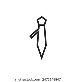school tie vector icon line template
