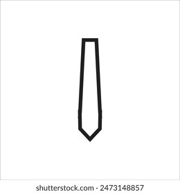 school tie vector icon line template