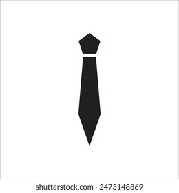 school tie vector icon line template