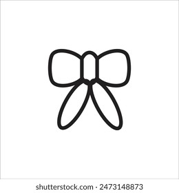school tie vector icon line template
