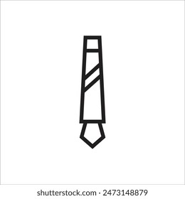 Plantilla de línea de ícono de Vector de corbata escolar