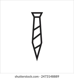 school tie vector icon line template