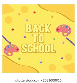  School Time Announcement. Flat vector modern illustration 