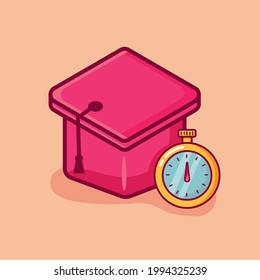 school time concept isolated crtoon vector illustration 