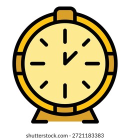 Ícone do horário escolar. Ícone de vetor de tempo escolar de contorno para web design isolado na cor de fundo branca plana