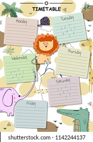 School timetable background for students or pupils.