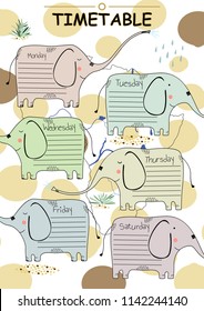 School timetable background for students or pupils.