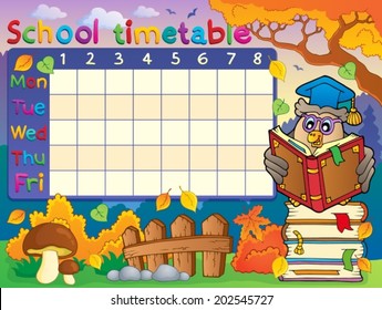 School timetable composition 2 - eps10 vector illustration.