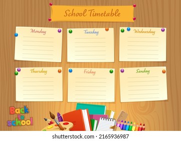 School timetable. great for printing or desktop backgrounds. your schedule for school or recording important assignments. memory sticks.