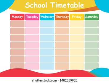 School Timetable, Schedule, School Board