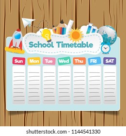 School timetable template