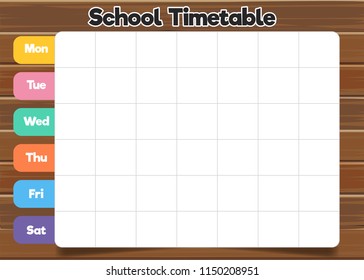 School timetable template