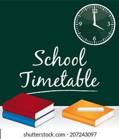 School timetable. Vector illustration I.
