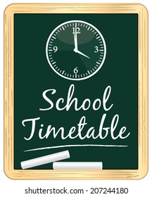 School timetable. Vector illustration V.