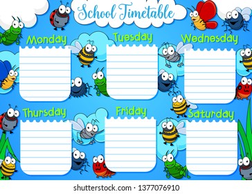 Time Table Chart For Kids
