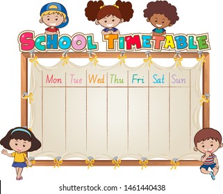 Schulzeitplan für junge Kinder