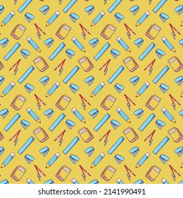 School Tool Background Seamless Pattern for your business or merchandise