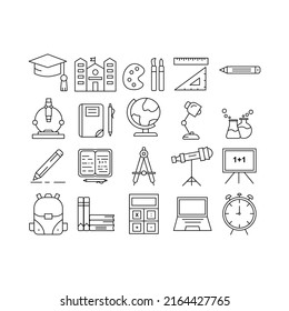 school tools icon vector for website symbol icon presentation