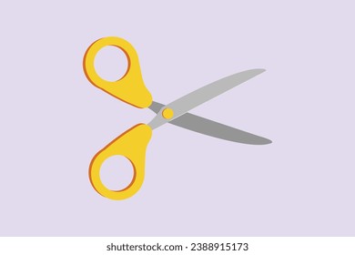 School tools, supplies. Stationery concept. Colored flat vector illustration isolated.