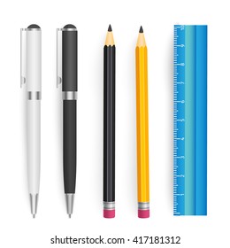 School tools vector set