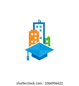 School Town Logo Icon Design