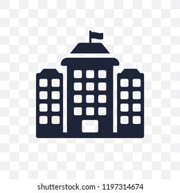 School transparent icon. School symbol design from Education collection.