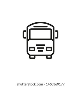 School transport line icon. Bus, school, way. School concept. Vector illustration can be used for topics like education, studies, teaching