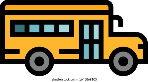 Schule - Transport Icon Set. Hochwertige, ausgefüllte Skizze für die Vektorillustration von Webseiten und mobilen Applikationen.