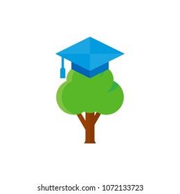School Tree Logo Icon Design