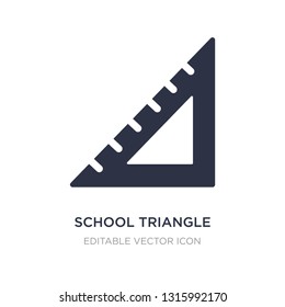 school triangle icon on white background. Simple element illustration from Edit tools concept. school triangle icon symbol design.