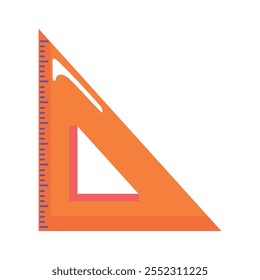 school triangle ruler education icon isolated