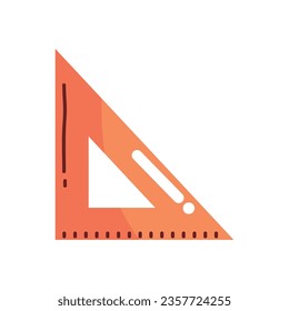 school triangle ruler icon isolated
