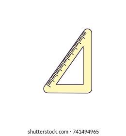 school triangle ruler object design