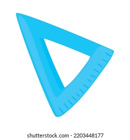 school triangle ruler supply icon isolated