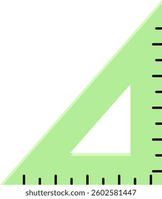 School Triangle Ruler Vector Illustration