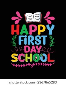 school t-shirt design, funny, child, colorful, illustration, fashion, card, 100 day, day, 