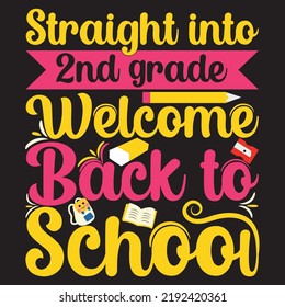 School typography t shirt design