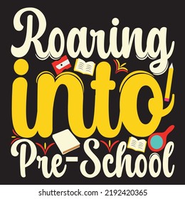 School typography t shirt design